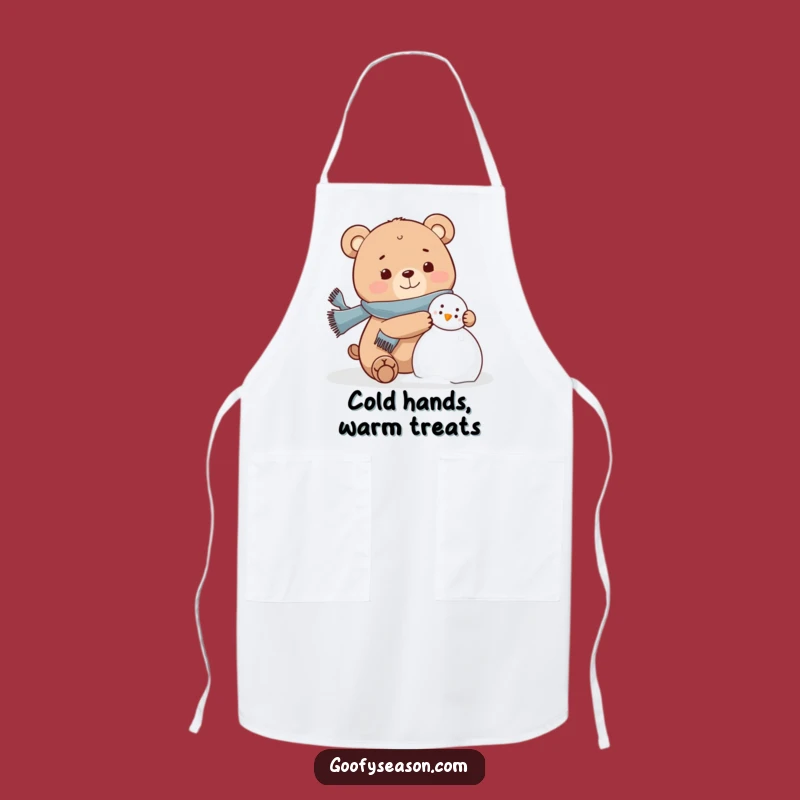 Funny Bear Snowman Apron: Winter Kitchen Fun, Perfect Funny Gift