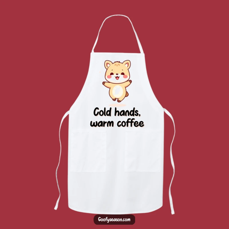 Funny Kawaii Dancing Animal Snowflake Apron - Joyful Kitchen Fun & Gift
