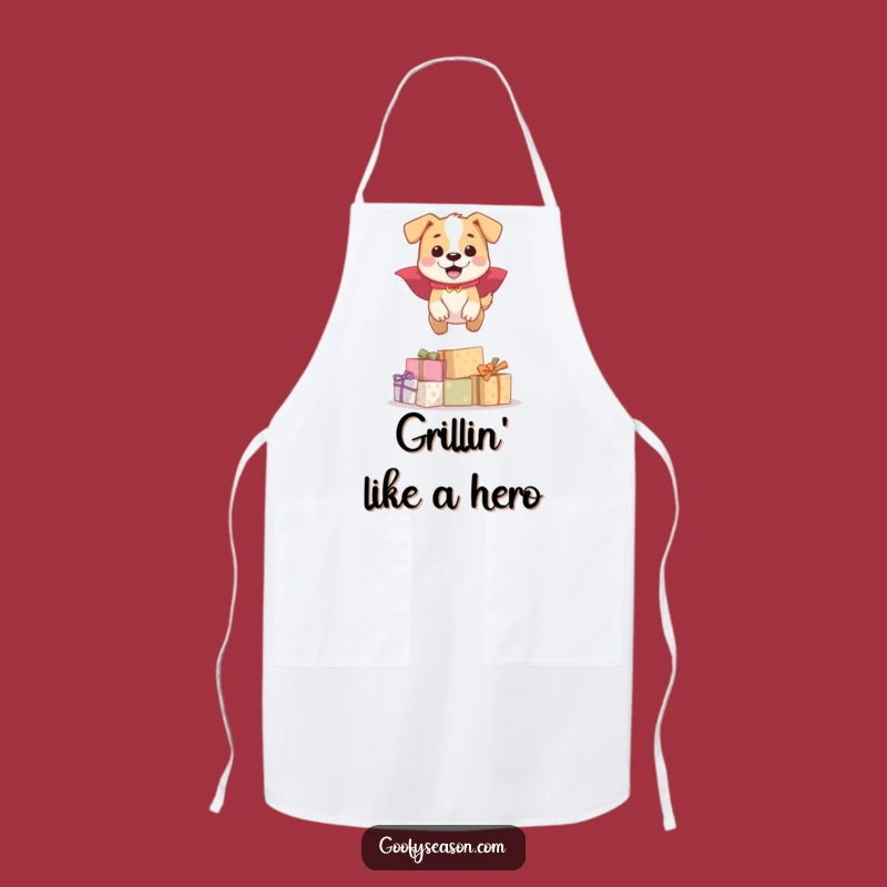 Funny Dog Cape Apron: Happy Hero Protection for Hilarious Kitchen Adventures
