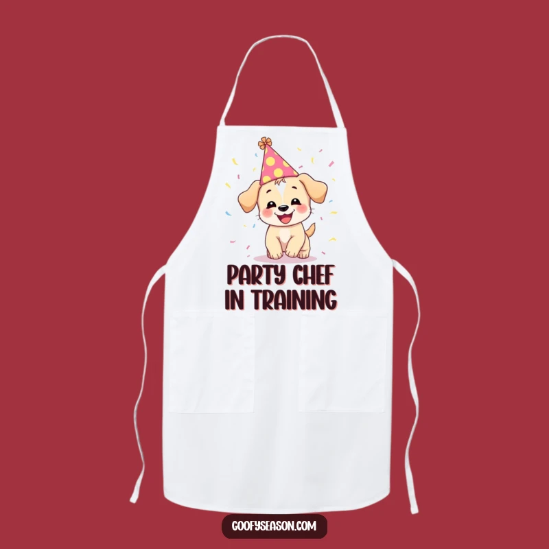 Funny Puppy Party Apron - Hilarious Kitchen & Celebration Gift