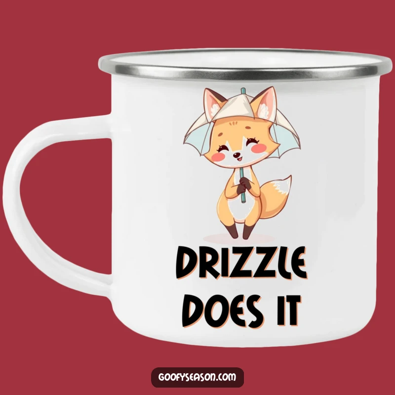 Funny Fox Camping Mug: Durable Rain Dancer Cup, Rustic Humorous Gift