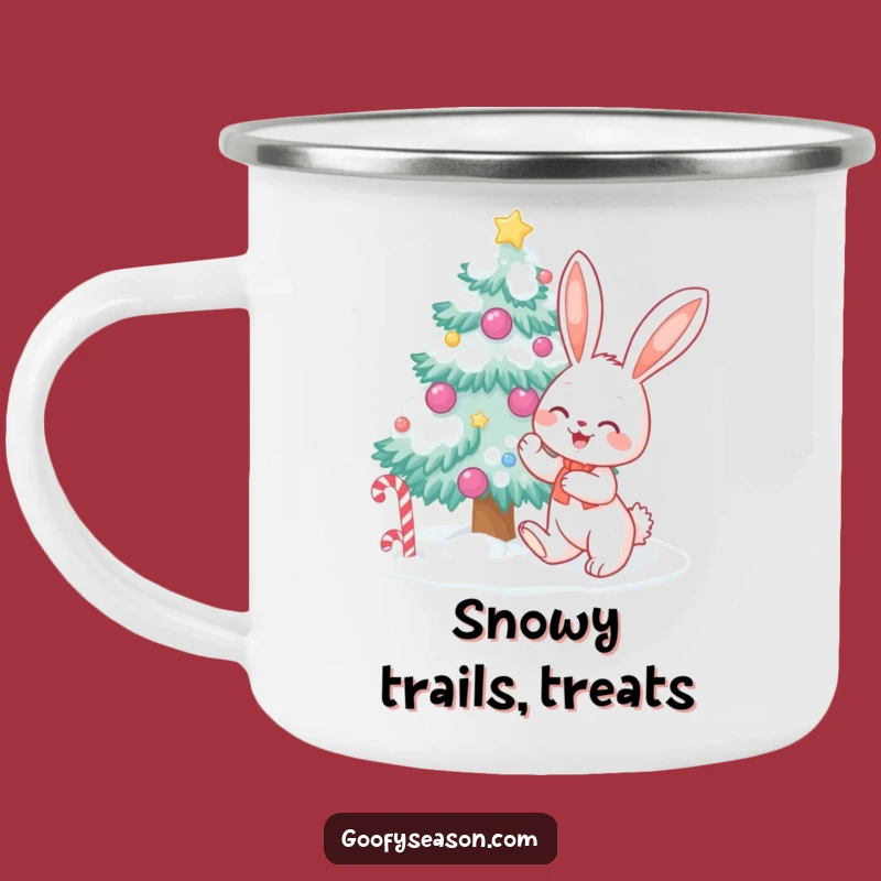 Funny Bunny Christmas Camping Mug - Enjoy Warm Holiday Drinks Outdoors