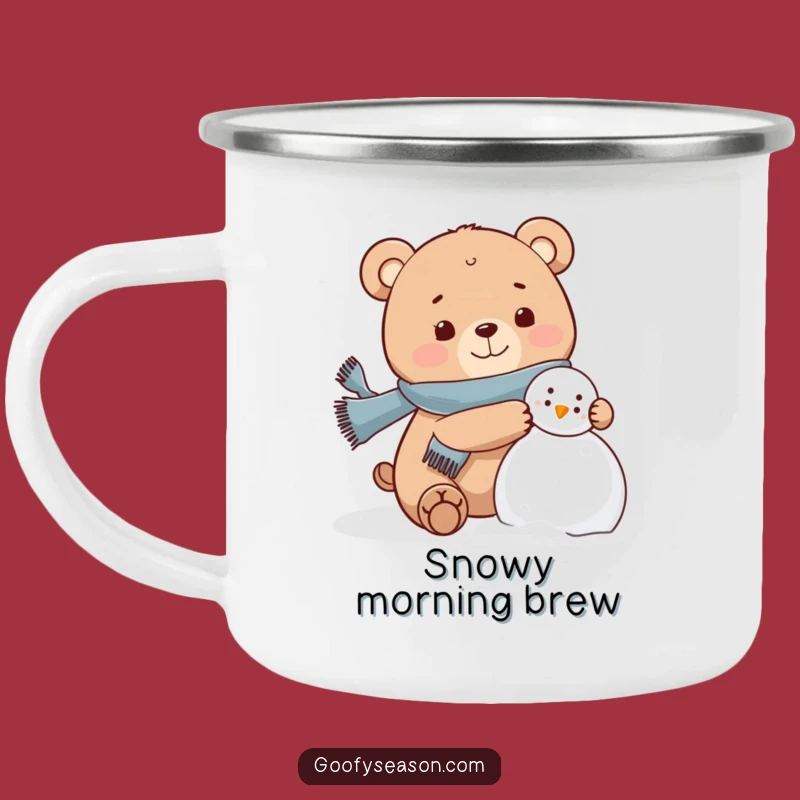 Funny Bear Snowman Camping Mug: Winter Adventures, Adorable Funny Gift