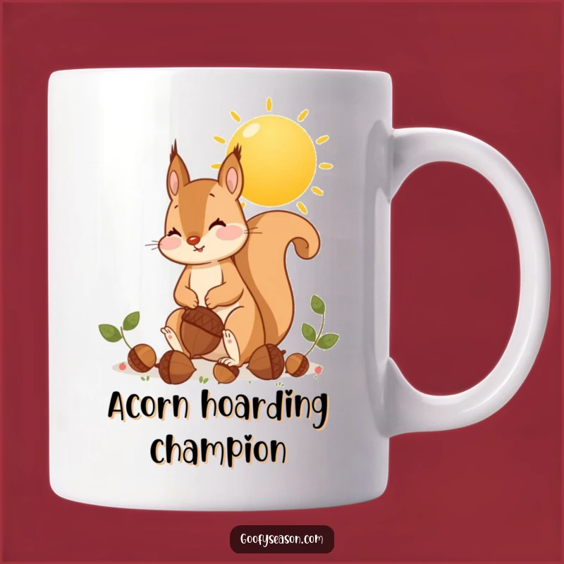 Funny Squirrel Acorn Mug: Nutty Collector, Perfect Funny Gift Idea