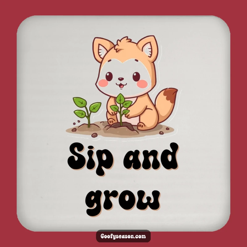 Funny Determined Gardener Animal Coaster Set - Protect Surfaces Gift