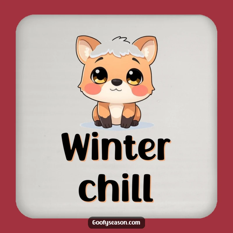 Funny Snowfall Watcher Animal Coaster Set - Protect Surfaces Gift