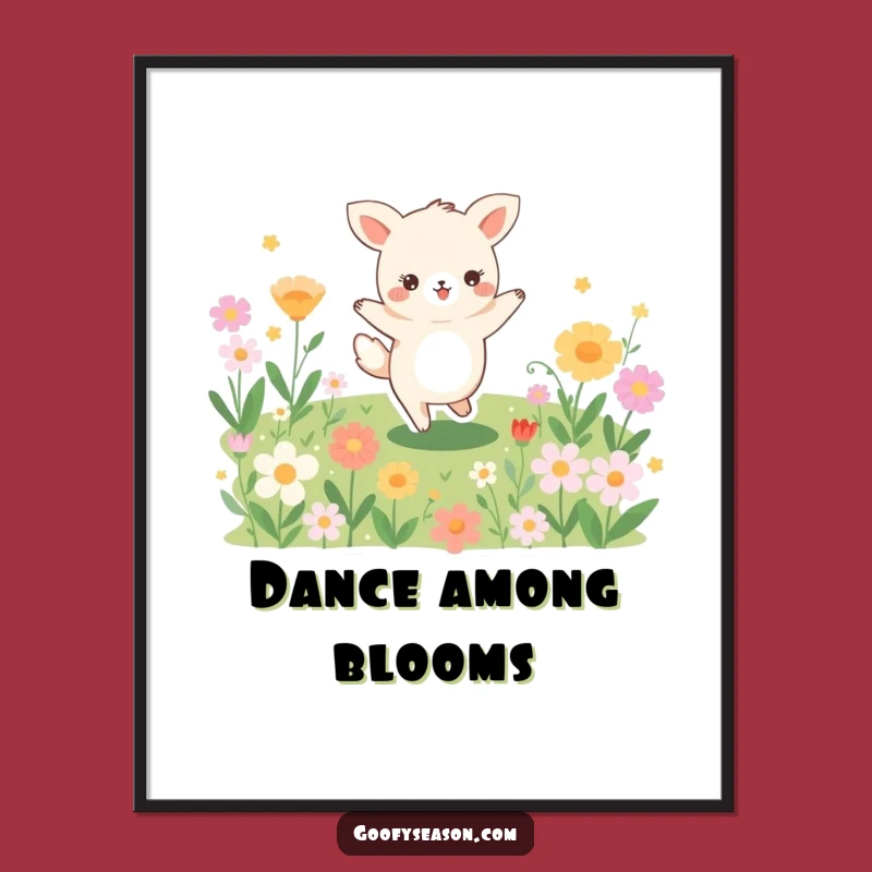 Funny Joyful Dancer Animal Poster - Vibrant Wall Art Gift