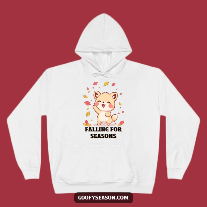 Cozy Funny Kawaii Autumn Animal Hoodie: Stay Warm with Playful Fall Vibes