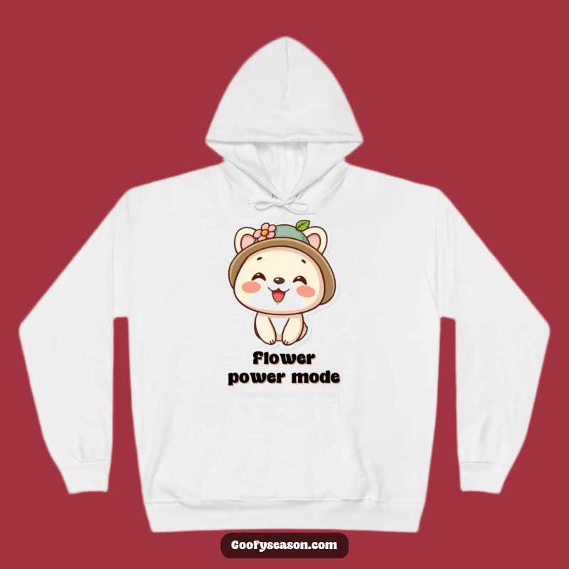 Funny Kawaii Floral Hat Animal Hoodie - Cozy & Cheerful Layering Gift