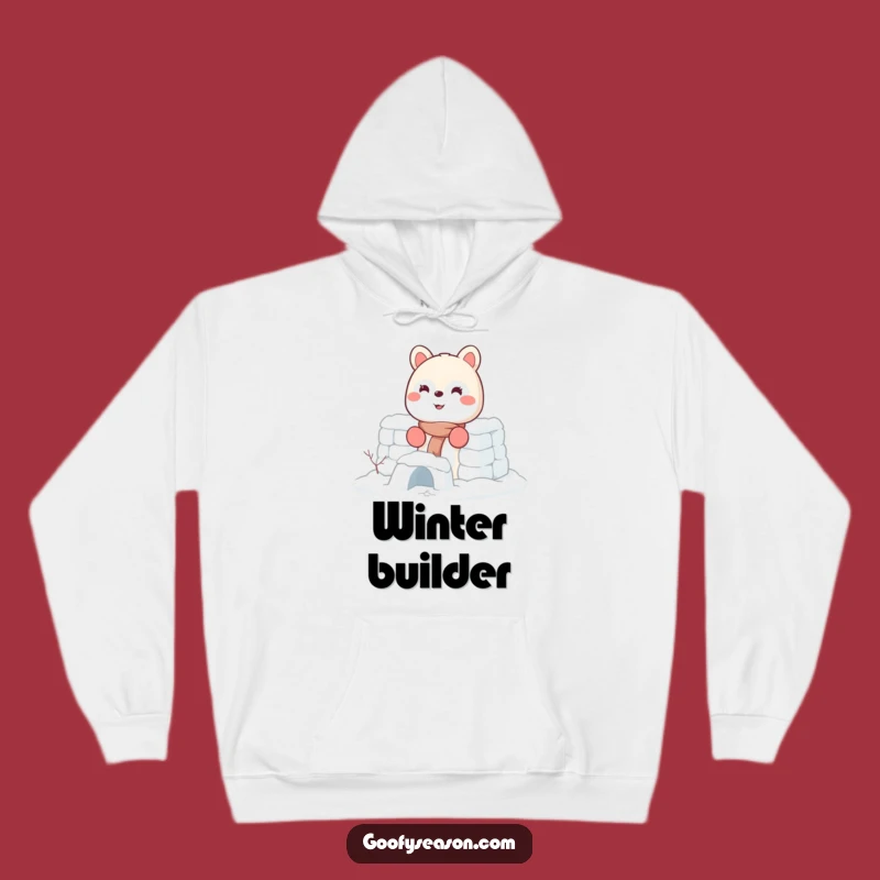 Funny Snow Fort Builder Animal Hoodie - Cozy Winter Companion Gift