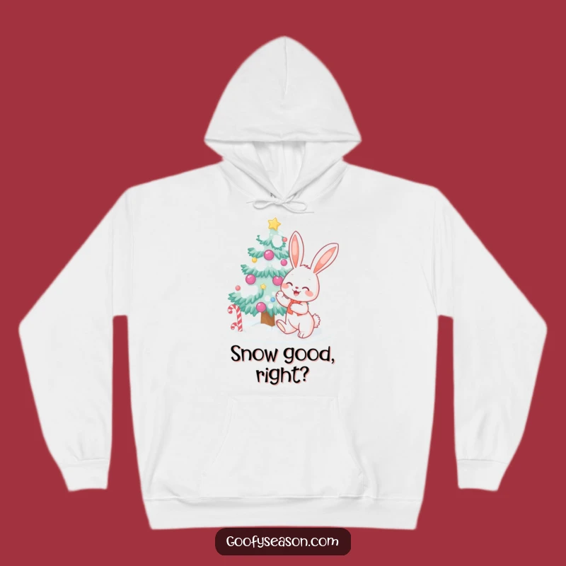 Cozy Funny Bunny Christmas Hoodie - Warm Up with Festive Winter Vibes