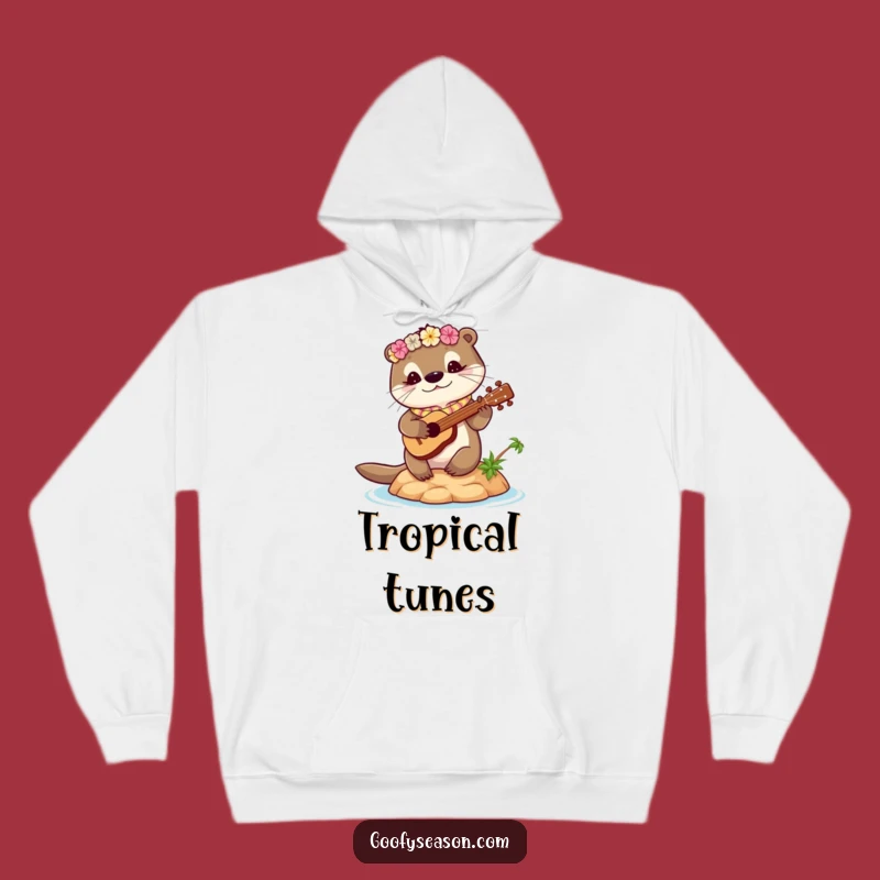 Cozy Funny Otter Island Hoodie - Warm & Whimsical Aloha Gift!
