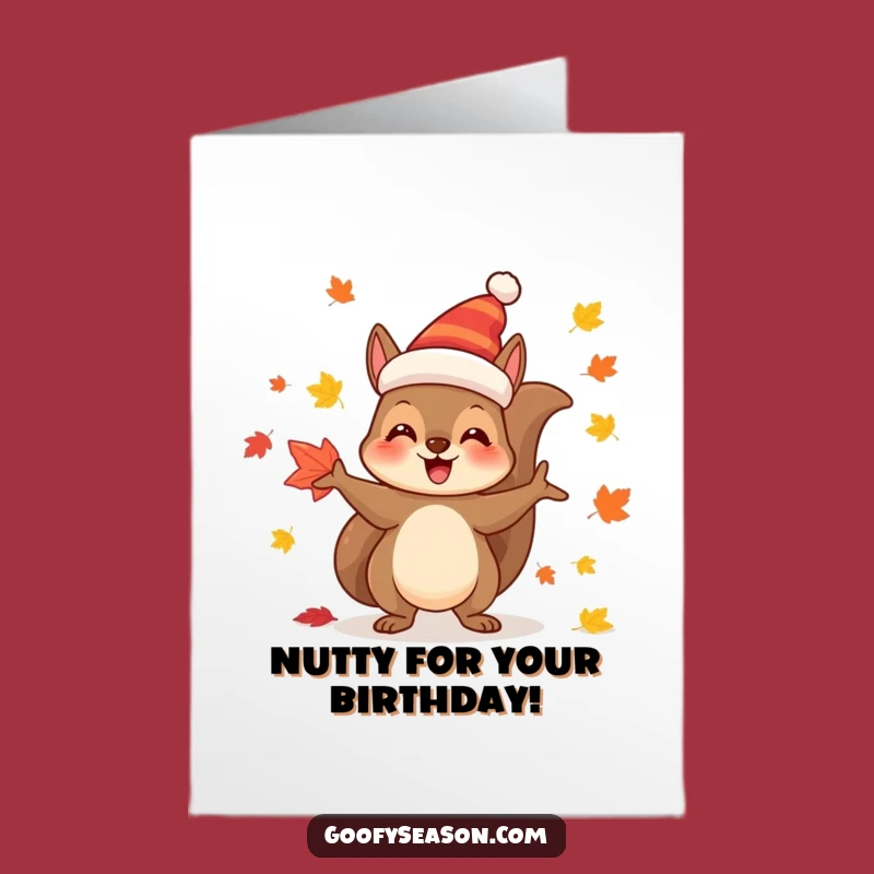 Free Printable Squirrel Birthday Card: Festive Downloadable Fun for Autumn Lovers