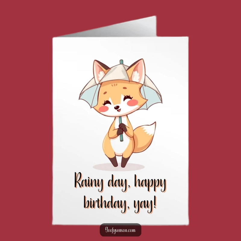 Free Printable Fox Birthday Card: Funny Dancing Fox Downloadable Gift for Laughs