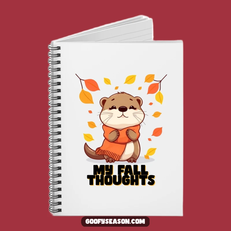 Funny Otter Notebook: Autumn Leaf Journal, Perfect Humorous Gift